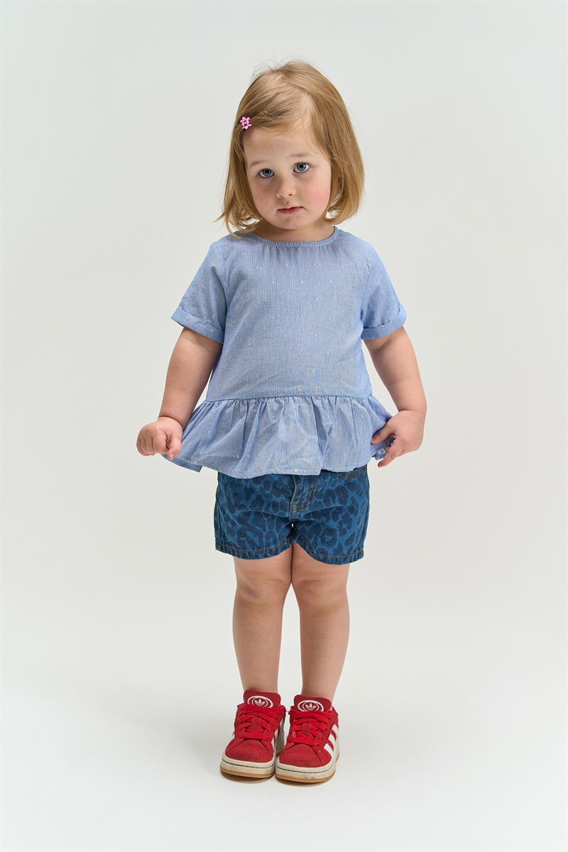 The New Siblings TNSTThea S/S top stribet med glimmer – t-shirt til piger